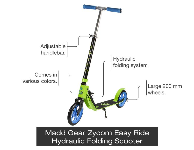 MaddGearZycomEasyRideHydraulicFoldingScooter